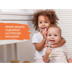 Set periuțe de dinți Roxy Kids „Smiley” 2 buc. (RTB-013-BB) Turcoaz+Roz