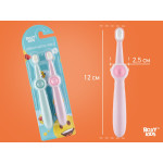 Set periuțe de dinți Roxy Kids „Smiley” 2 buc. (RTB-013-BB) Turcoaz+Roz