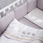 Lenjerie de pat pentru copii Perina Toys Sateen Collection (ТСK6-01.1) Gri