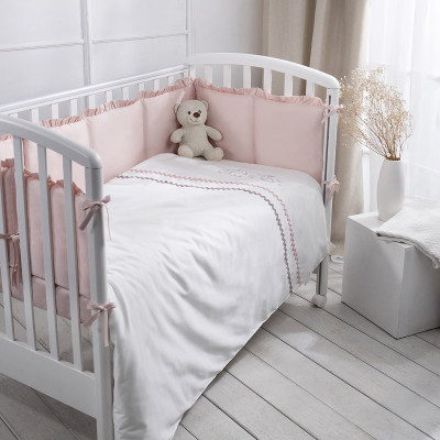 Lenjerie de pat pentru copii Perina Toys Sateen Collection (TCK6-03.5) Roz