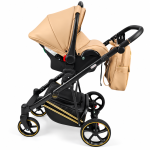 Carucior 3in1 Sojan Sibex Extra Piele (2010406) Beige