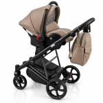Carucior 3in1 Sojan Sibex Extra Piele (2010408) Maro